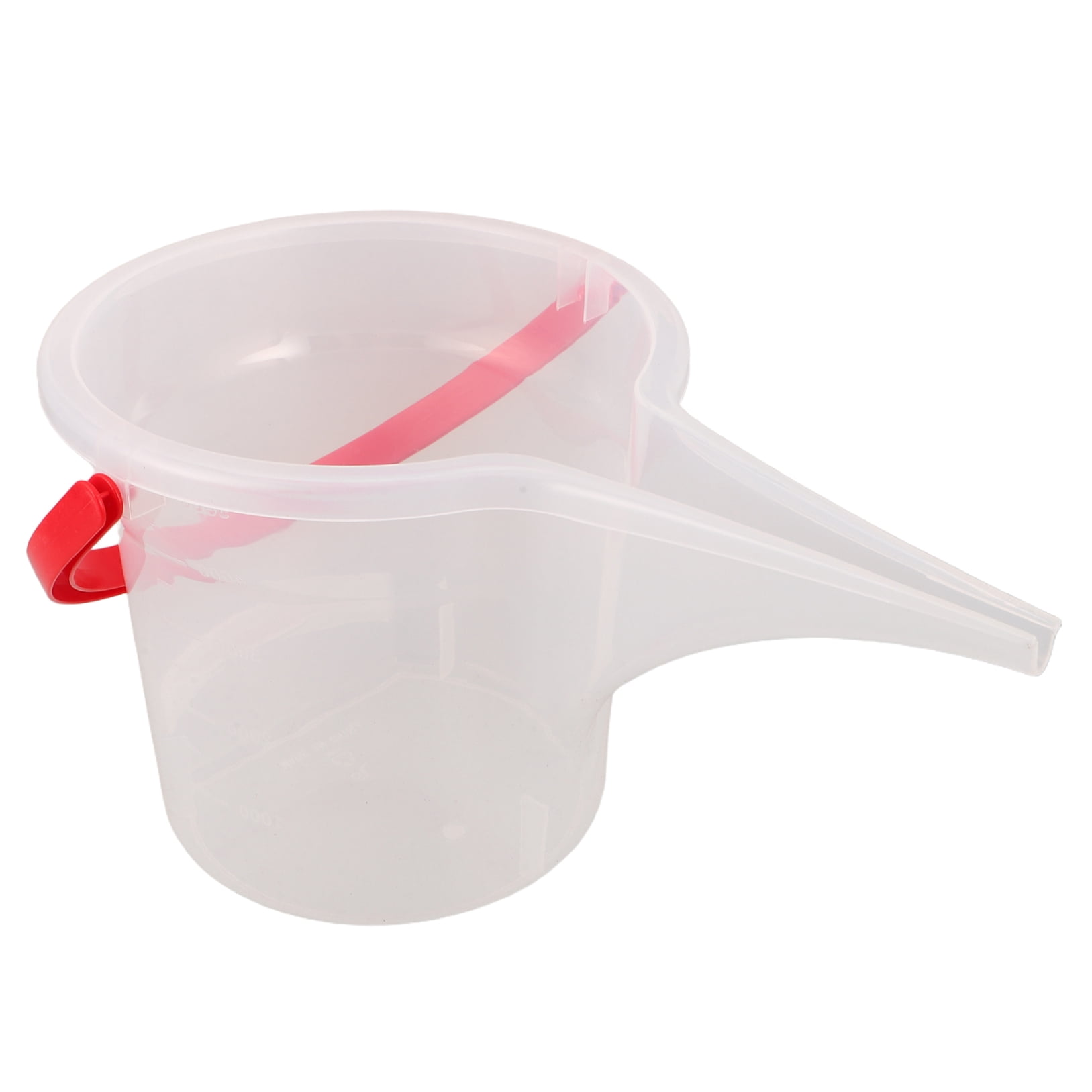 BESTYASH Clear Outdoor Bird Seed Feeder with Spill-Resistant Pourer and Convenient Portable Handle for Garden Bird Feeding