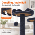 thumbnail image 6 of 54" Multi-Level Cat Tree Tower with Sisal Scratching Posts, 2 Cozy Condos, Perches, Climbing Ladder, and Hanging Toys, Stable Indoor Kitten Activity Center, 6 of 7