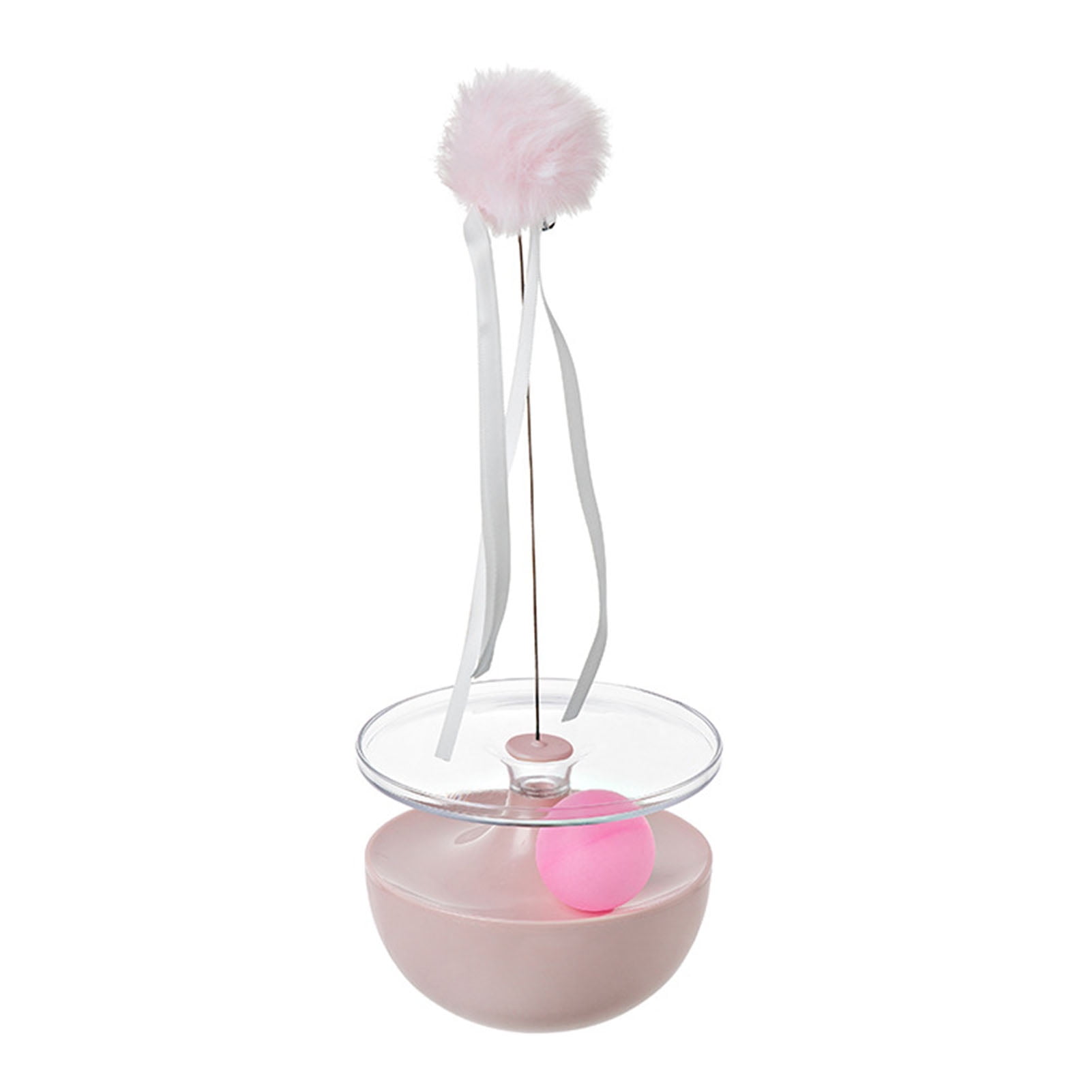 Interactive Cat Tumbler Toy Spinning Ball Tassel Fur Ball Teaser