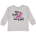thumbnail image 3 of Inktastic Breast Cancer Awareness Her Fight is Our Fight Boys or Girls Long Sleeve Toddler T-Shirt, 3 of 5