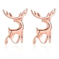 thumbnail image 2 of Qarigey 1 par de aretes con forma de animal, aretes de oreja, joyas de cobre para fiestas, festivales, plata brillante Ropa, zapatos y accesorios Miscelánea oro Qarigey AP000712-01, 2 of 6