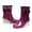 #222-Purple, variant on Women's Fashionable Buckle Side Zipper Rain Boots – High Wedge Heel with Transparent Mid-Calf Design for Stylish Outdoor & Commute Wear
