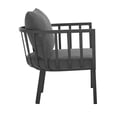thumbnail image 4 of Modway Riverside Outdoor Patio Aluminum Armchair Set of 2 in Gray Charcoal, 4 of 8