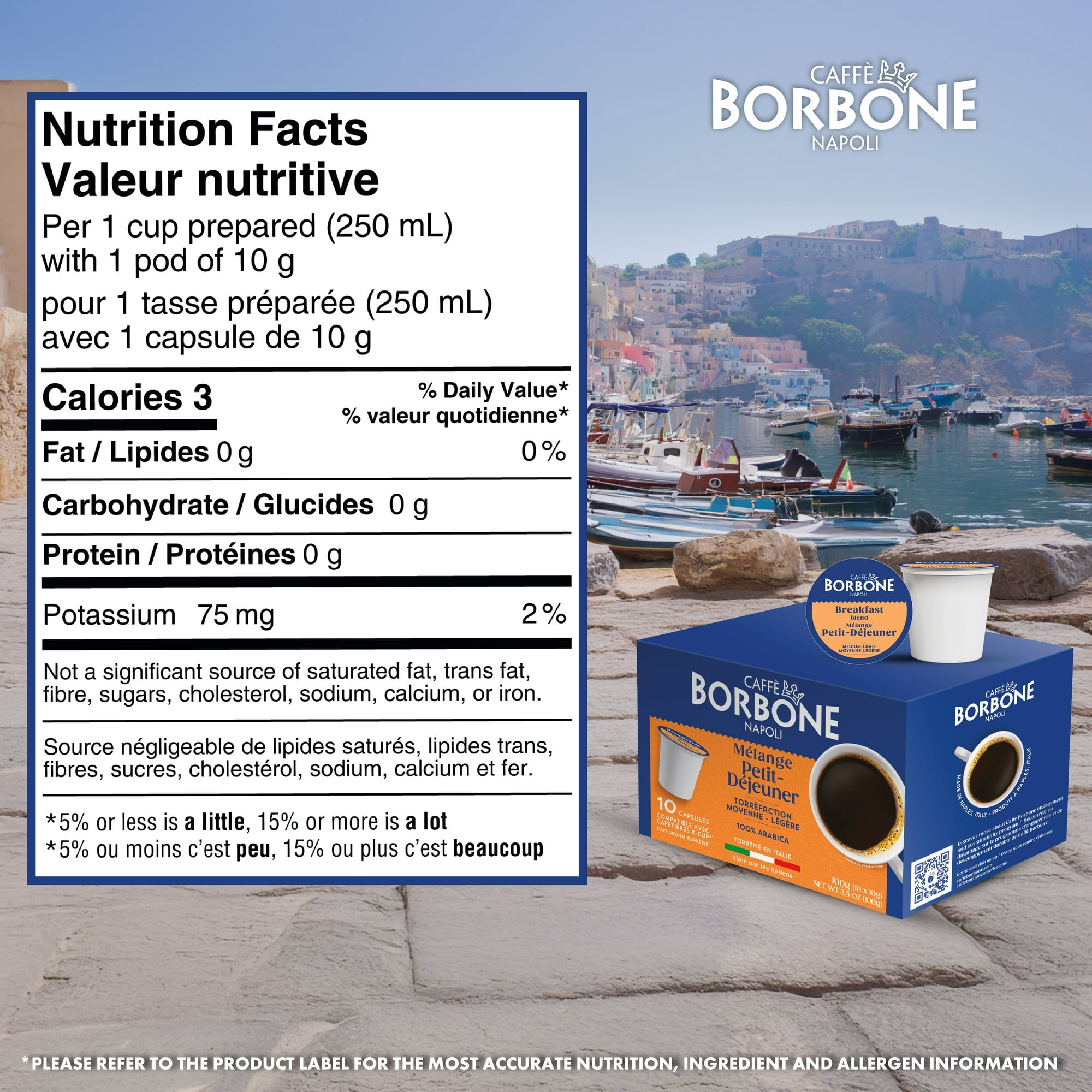 Caffè Borbone Breakfast Blend, Medium-Light Roast Coffee Pods Compatible with K-Cup Brewers (60 Count)