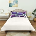 thumbnail image 5 of Satin Pillowcase Home Luxury Envelope Pillowcases Soft And Smooth Dark Lavender Dahlia Flowers, 5 of 6