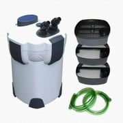 3-stage External Canister Filter with 9-watt Uv Sterilizer for Aquarium 370 GPH Builtin Pump Kit Canister