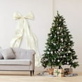 thumbnail image 4 of 20 x 78 Inches Large Christmas Tree Topper Bow - Fluffy Tulle/Satin Xmas Bow for Tree, Wreath, Wall, Door, Car Decor - Extra Large Bows with Long Streamers Holiday Wedding Party Decorations, 4 of 5