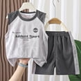 thumbnail image 2 of Ccpelsie Toddler Baby Boy Summer Clothes 2Pcs Shorts Set Sleeveless Tank Tops T-Shirt Cute Boys Clothing Set Grey,1-2 Years, 2 of 4