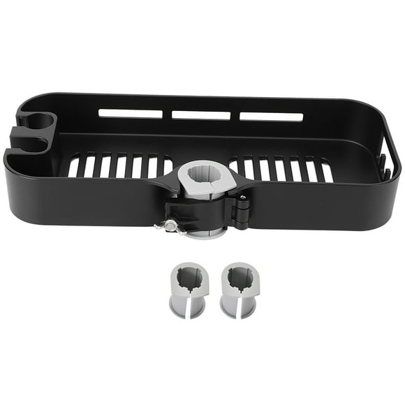 ZPSHYD Caddy de Douche, Organisateur de Douche Noir Mat, étagère de Rangement pour Poteau de Douche en ABS avec Support de pommeau de Douche, Accessoire de Salle de Bain