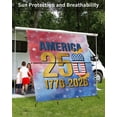thumbnail image 3 of 4th of July RV Awning Sun Shade Screen 9'X7' America 250th Mesh Sunscreen Red White and Blue Star Ombre Awning Shade Screen with Zipper UV Blocker Completed Kits for RV Motorhome Camper, 3 of 7
