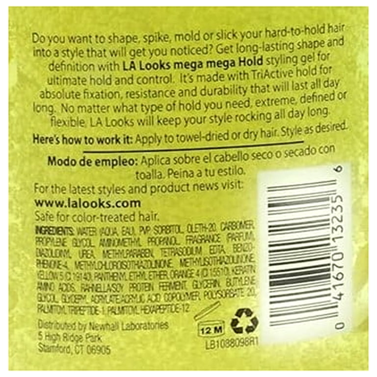 LA Looks Hair Slick Styling Gel, Mega Shaper Hold, Level 9, 20 oz