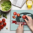 thumbnail image 3 of 15th Birthday Cutting Board, 15 Years Emblem and Celebration in Vintage Style Design, Decorative Tempered Glass Cutting and Serving Board, Large Size, Red Grey and White, by Ambesonne, 3 of 5
