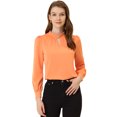 thumbnail image 1 of Dde San Patricio profesional Blusas de gade manlarcon cuello alto elegante pamujer  Rosa-NaranL, 1 of 5