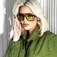thumbnail image 2 of New Fashion Pilot Sunglasses Women Double Bridge Oversized Sun Glasses Oval Goggles Classic Candy Color Design Eyewear UV400, 2 of 9