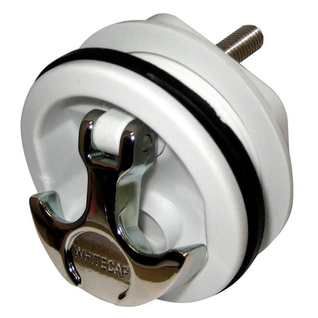Whitecap S0230WC Chrome THandle Hatch Latch, White