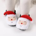 thumbnail image 2 of Christmas Baby Booties, Cozy Fleece Infant Girl Boy Slippers, Soft Baby Shoes with Gripper Soles, Winter Warm Infant Newborn Crib Sock Shoes First Walkers Birthday Shower Gift, 2 of 7