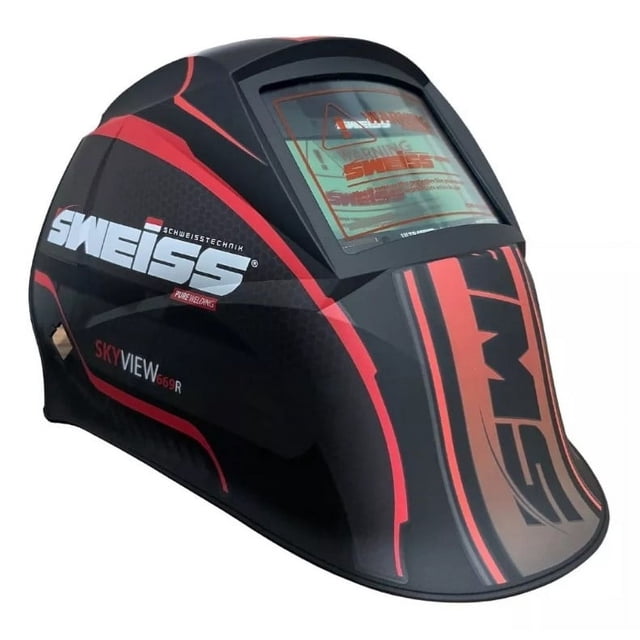 Careta electronica para soldador Sweiss marca Sweiss, ultra ligera, diseño innovador