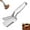 1Pcs,Silver, variant on Stainless Steel Grill Clamp, 10 Inch Anti-Scald Extended Handle Multifunctional Food Flip Shovel Clip & Slotted Double Spatula for Flipping Steak, Fish, Pizza & BBQ Cooking
