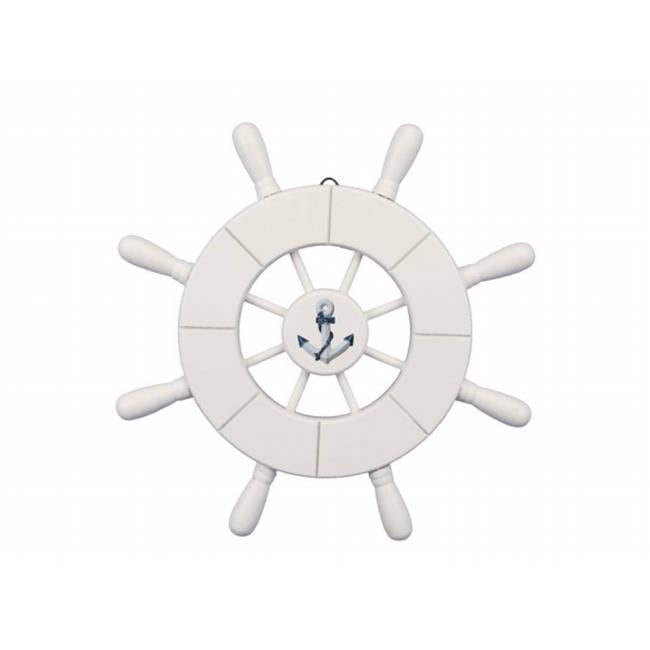 Handcrafted Model Ships Wheel9101anchor 9 in. White Decorative Ship