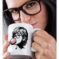 thumbnail image 2 of 3drose, Girl Blowing Pink Bubble Gum, 11oz Magic Transforming Mug, 2 of 7