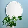 thumbnail image 3 of Better Bevel 36” x 36” White Rubber Framed Mirror | Round Bathroom Wall Mirror, 3 of 14