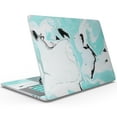 thumbnail image 3 of DesignSkinz Black and Teal Textured Marble Full-Body Skin Decal Wrap Cover for MacBook Pro 15" with CD Drive (A1286), 3 of 9