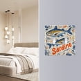 thumbnail image 4 of Yayeee Toggle Light Switch Wall Plate 3-Gang 6.37"x4.48" Decorative Outlet Cover, Blue Sardines Pattern, 4 of 7