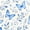 Color 2, variant on Peel and Stick Wallpaper 23.6in x 9.8ft Lemon Blue Ribbon Floral Accents Striped Contact Paper Vinyl Waterproof Self Adhesive Wall Paper for Bedroom Shelf Cabinet Renter Friendly