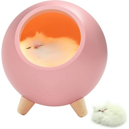 

Room Decor For Women Cat Night Light For Bedroom Cat Lover Gifts For Women Wife Mom Teen Girls Cute Cat House Valentine Christmas Birthday Gifts (Pink)