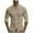 Khaki, variant on Men's Crew Neck Long Sleeve Shirt Casual Solid Color Blouse Button Down Up Holiday Regular Fit Versatile Tshirt Tops White M