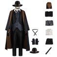 thumbnail image 5 of Disfraz de Cosplay de Anime Nakahara Chuuya, peluca, sombrero, guantes, chaqueta, pantalones, traje de Cosplay de Dazai para mujer, uniforme para hombre y mujer, traje de fiesta, 5 of 5