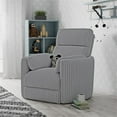 thumbnail image 2 of Pemberly Row Contemporary Fabric Swivel Glider Recliner in Gray, 2 of 10