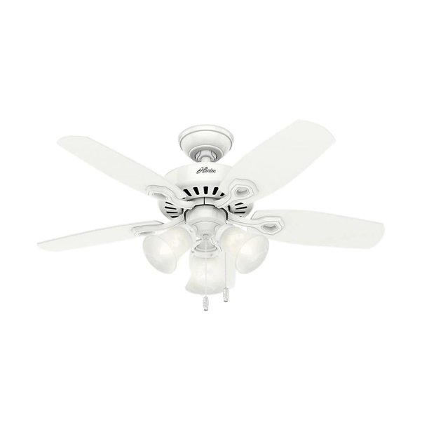 Hunter 42 Inches Indoor Snow Builder Small Room Ceiling Fan With Light Kit White New Open Box Walmart Com Walmart Com