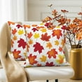thumbnail image 3 of DaShan Maple Leaf Fall Pillow Cover 20x20 Set of 2,Autumn Decorative Pillow Cases Couch Cushion for Bedroom Home Decor, 3 of 6