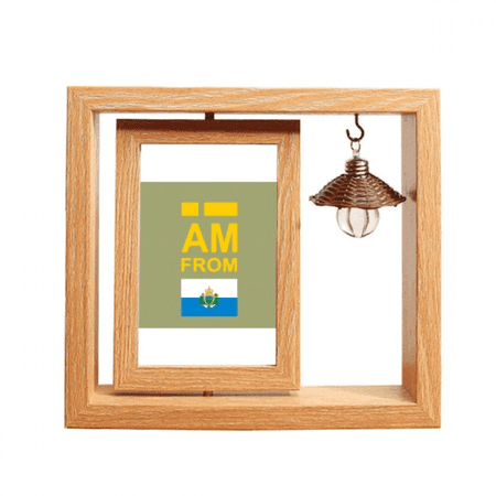 I Am From San Marino Art Deco Fashion Wooden Rotating Picture Photo Frame 4x6