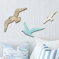 thumbnail image 5 of 3-Piece Wooden Seagull Wall Decor Set - Coastal Beach House Wall Art, Nautical Wood Sculptures for Bathroom, Living Room & Lake House Decor, 5 of 8