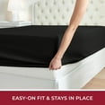 thumbnail image 4 of Mellanni Fitted Sheet with up to 16" Deep Pocket, Soft Microfiber, 1 Piece Full, Black, 4 of 7