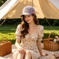 thumbnail image 6 of Hummingbird Blessing Faith Garden Morning Cap,Botanical Hummingbird American Flag Printed Baseball Cap,Lightweight Adjustable Casual Outdoor Sun Hat for Men & Women, 6 of 7