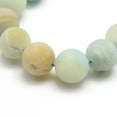 thumbnail image 2 of 5pcs Frosted Natural Flower Amazonite Round Bead Strands 12mm Hole: 1mm about 30~32pcs/strand 14.9~15.6 inch, 2 of 2
