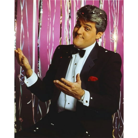 Jay Leno Portrait in Black Suit and White Silk Collar Shirt with Black Blow Tie Photo Print (8 x 10)