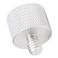 thumbnail image 1 of Mic Stand Thread Adapter, Clear Thread  5/8 Female To 1/4 Male Thread Adapter Durable Aluminium Alloy Anodic Oxidation  For Microphone Stand Mount Black,Silver, 1 of 8