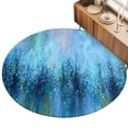 thumbnail image 2 of Round Rugs 3Ft, Blue Green Round Area Rug Washable Indoor Throw Carpet, Modern Abstract Art Contemporary Small Non Slip Circle Rug for Bedroom Living Room Home Decor Aesthetic, 2 of 8