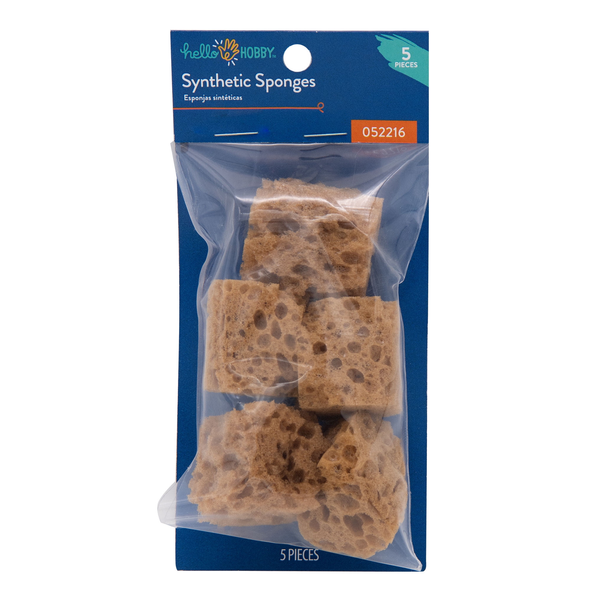 (3 pack) Hello Hobby 5 Pack Synthetic 1" Craft Brown Sponges