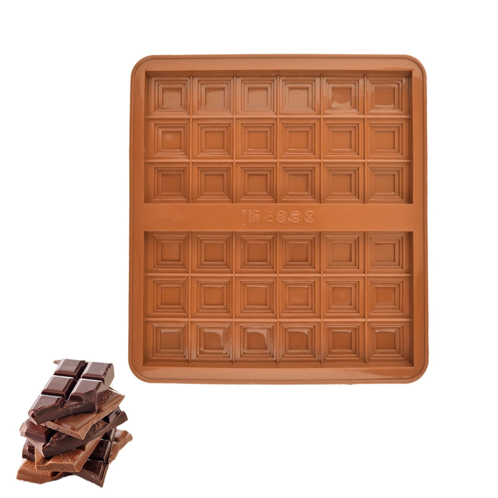 Homelife 1/2/3Pcs Deep Dubai Chocolate Mold Large Stuffed Silicone Chocolate Mold Candy Bar Mold for Filling Knafeh Nut