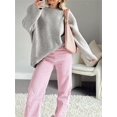 thumbnail image 2 of Women Autumn Winter Knit Sweater Long Sleeve Crew Neck Oversized Sweatshirts Casual Knitwear, 2 of 4