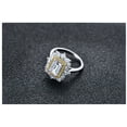thumbnail image 6 of Asscher Cut Wedding Rings for Women S925 Sterling Silver Rings for Women 6*8mm Zircon Eternity Engagement Bands Stylish Hypoallergenic Personalized Zircon Rings, 6 of 8