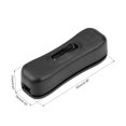 thumbnail image 2 of Unique Bargains Inline Cord Switch AC 250V 2A SPST Feed-Through Rocker Switch for Bedroom Table Lamp Desk Light Black 5pcs, 2 of 3