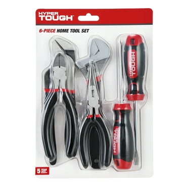 Hyper Tough, 10.50" x 7.50" x 1.25" Easy Care Tool Set, 6 Piece