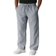 thumbnail image 2 of Dresfit Baggy Pants for Men Lightweight Linen Pant Open Bottom Drawstring Work Sweat Pants 2026 Spring Breathable Straight Leg Elastic Waist Beach Trousers Gray 3XL, 2 of 9
