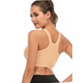 thumbnail image 5 of YouLoveIt Womens Sports Yoga Fitness Bras, Zipper Sports Bras Yoga Casual Bra Sports Bra Ladies Running Fitness Sports Bra with Removable Pads, 5 of 6